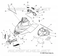 CAPOT ASM.   S08PR7FS/FE (49SNOWCAPOT08IQTRBO) pour Polaris 750 TURBO SWITCHBACK de 2008