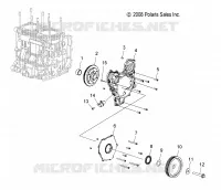 CARTER ET POULIE   S08PR7FS/FE (4997479747E06) pour Polaris 750 TURBO SWITCHBACK de 2008