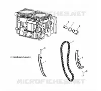 CHAINEE DE DISTRIBUTION AND TENSIONERS   S08PR7FS/FE (4997479747D11) pour Polaris 750 TURBO SWITCHBACK de 2008