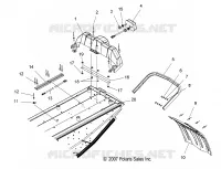 CHASSIS REAR PARE CHOCS, SNOWFLAP AND FEU ARRIERE   S08PR7FS/FE (49SNOWFEU ARRIERE086008BALL) pour Polaris 750 TURBO SWITCHBACK de 2008