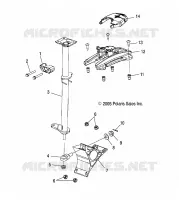 COLONNE DE DIRECTION ASM.   S08PR7FS/FE (4997479747B10) pour Polaris 750 TURBO SWITCHBACK de 2008