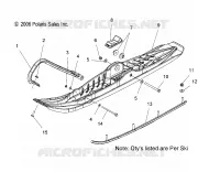 DIRECTION, SKI ASM.   S08PR7FS/FE (49SNOWSKIASM600HO) pour Polaris 750 TURBO SWITCHBACK de 2008