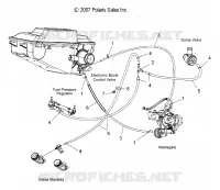 DURITES   S08PR7FS/FE (49SNOWHOSES08IQTRBO) pour Polaris 750 TURBO SWITCHBACK de 2008