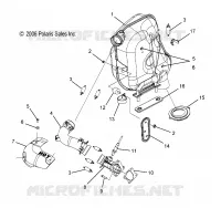 ECHAPPEMENT   S08PR7FS/FE (49SNOWECHAPPEMENTFSTSWTCH) pour Polaris 750 TURBO SWITCHBACK de 2008