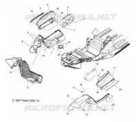 GARDE BOUE ET PANNEAUX LATERAUX   S08PR7FS/FE (49SNOWFENDERS08IQTRBO) pour Polaris 750 TURBO SWITCHBACK de 2008