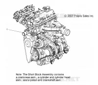 MOTEUR COMPLET   S08PR7FS/FE (49SNOWMOTEUR08SBTRBO) pour Polaris 750 TURBO SWITCHBACK de 2008