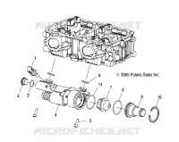 MOTEUR, SYSTÈME DE REFROIDISSEMENT   S08PR7FS/FE (49SNOWCOOLANTFSTIQ) pour Polaris 750 TURBO SWITCHBACK de 2008