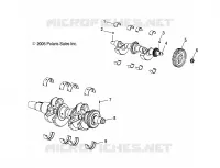 MOTEUR, VILEBREQUIN AND BALANCE SHAFT   S08PR7FS/FE (4997479747E02) pour Polaris 750 TURBO SWITCHBACK de 2008