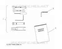 OUTILS and MANUEL DU PROPRIETAIRE   S08PR7FS/FE (49SNOWTOOL08IQTRBO) pour Polaris 750 TURBO SWITCHBACK de 2008