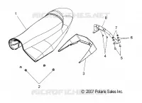 SIEGE ASM.   S08PR7FS/FE (49SNOWSIEGE086008BALL) pour Polaris 750 TURBO SWITCHBACK de 2008