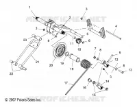 SUSPENSION, BRAS DE SUSPENSION ARRIERE   S08PR7FS/FE (49SNOWTORQUEREAR086008BALL) pour Polaris 750 TURBO SWITCHBACK de 2008