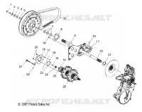 SYSTÈME DE TRANSMISSION, ARBRE DE TRANSMISSION AND JACKSHAFT   S08PR7FS/FE (49SNOWDRIVETRAIN08SBTRBO) pour Polaris 750 TURBO SWITCHBACK de 2008
