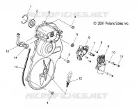SYSTÈME DE TRANSMISSION, COUVERCLE PONT   S08PR7FS/FE (49SNOWPONTCVR08SBTRBO) pour Polaris 750 TURBO SWITCHBACK de 2008