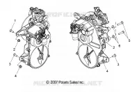 SYSTÈME DE TRANSMISSION, SUPPORT PONT   S08PR7FS/FE (49SNOWPONTMTG08SBTRBO) pour Polaris 750 TURBO SWITCHBACK de 2008