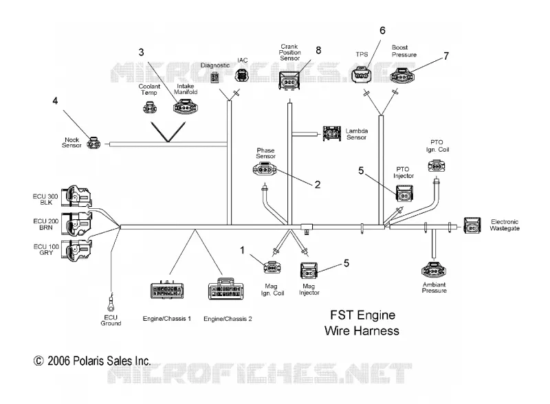FAISCEAU ELECTRIQUE MOTEUR KIT - S08PR7FS/FE (49SNOWHARNESSFSTSWTCH) Polaris SNOWMOBILES 750 2008 750 TURBO SWITCHBACK  750 TURBO SWITCHBACK