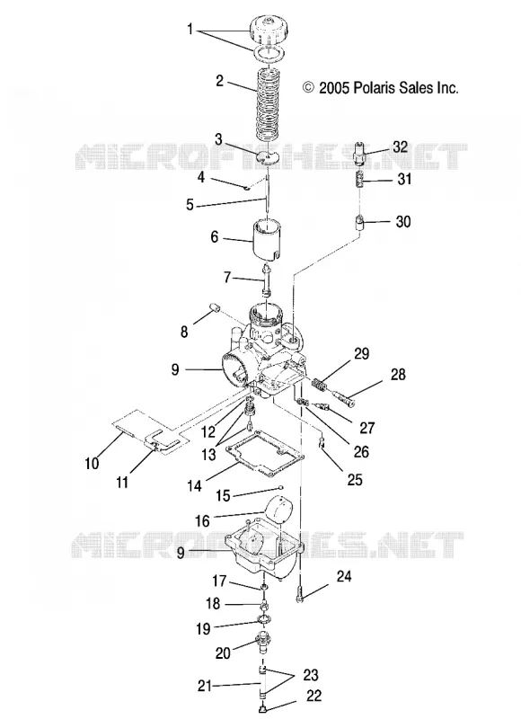 MOTEUR, CARBURATEUR - S07SU4BS/BE (4997559755C10) Polaris SNOWMOBILES 500 2007 500 WIDETRAK LX  500 WIDETRAK LX