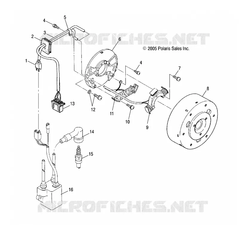 STATOR - S06ND4BS (4999399939D01) Polaris SNOWMOBILES 500 2006 500 CLASSIC  500 CLASSIC