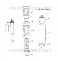 AMORTISSEUR ARRIERE TRACK/SPRING ASSEMBLY   S06PT7HS (4997539753B14) pour Polaris 700 HO TOURING de 2006
