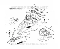 CAPOT   S06PT7HS (4997539753A10) pour Polaris 700 HO TOURING de 2006