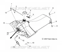 CARBURANT TANK   S06PT7HS (49SNOWCARBURANT06TOUR) pour Polaris 700 HO TOURING de 2006