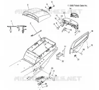 CARGO BOX/FEU ARRIERE ASM.   S06PT7HS (4997539753A05) pour Polaris 700 HO TOURING de 2006