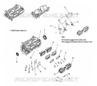 CARTERS MOTEUR/SUPPORT CORPS DE PAPILLON   S06PT7HS (4997539753C14) pour Polaris 700 HO TOURING de 2006