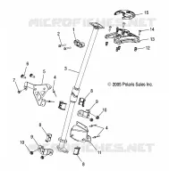 COLONNE DE DIRECTION   S06PT7HS (4997539753B08) pour Polaris 700 HO TOURING de 2006