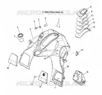 CONSOLE   S06PT7HS (4997539753A14) pour Polaris 700 HO TOURING de 2006