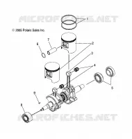 PISTON ET VILEBREQUIN   S06PT7HS (4997439743D05) pour Polaris 700 HO TOURING de 2006