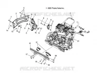 SUPPORT MOTEUR RH and FRONT   S06PT7HS (4997539753C11) pour Polaris 700 HO TOURING de 2006