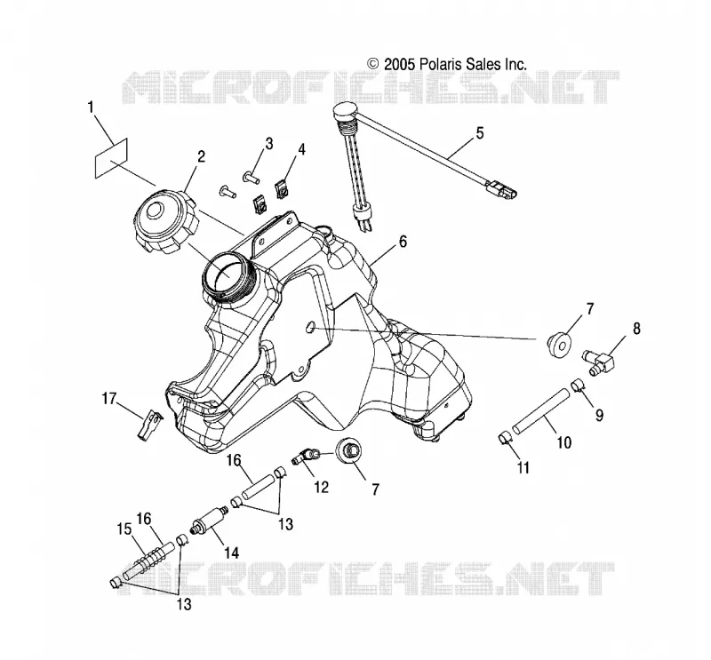 RESERVOIR D'HUILE - S06PT7HS (4997539753C07) Polaris SNOWMOBILES 700 2006 700 HO TOURING  700 HO TOURING