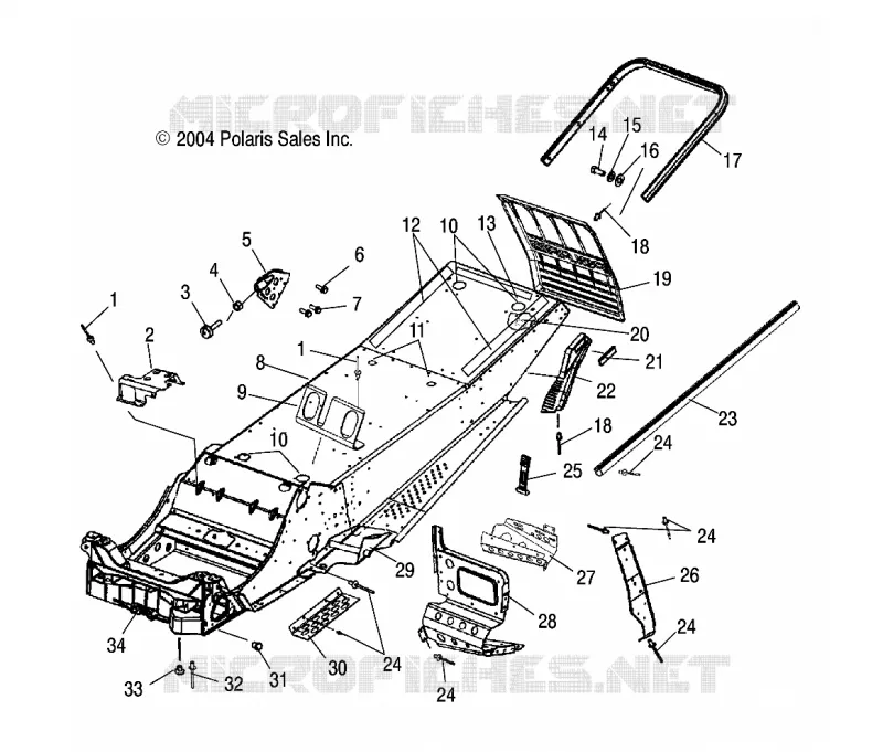 CHASSIS - S05ND5BS (4992669266A03) Polaris SNOWMOBILES 550 2005 550 CLASSIC  550 CLASSIC