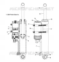 AMORTISSEUR ARRIERE   S05PL8/PM8/PN8/ALL OPTIONS (4992929292C13) pour Polaris 900 RMK de 2005