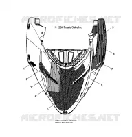 CAPOT FOAM/SCREENS/FOIL   S05PL8/PM8/PN8/ALL OPTIONS (4992929292A11) pour Polaris 900 RMK de 2005