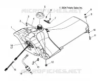 CARBURANT TANK   S05PL8/PM8/PN8/ALL OPTIONS (4992569256A06) pour Polaris 900 RMK de 2005