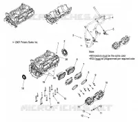 CARTERS MOTEUR/SUPPORT CORPS DE PAPILLON   S05PL8/PM8/PN8/ALL OPTIONS (49SNOWCARTERS MOTEUR900) pour Polaris 900 RMK de 2005