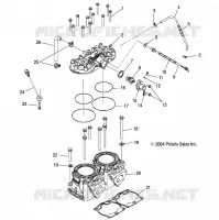 CYLINDER   S05PL8/PM8/PN8/ALL OPTIONS (4992929292C14) pour Polaris 900 RMK de 2005