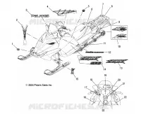 EMBLEMES   S05PN8DS/DE (4992929292A14) pour Polaris 900 RMK de 2005
