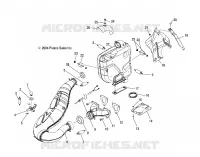 EXHAUST   S05PL8/PM8/PN8/ALL OPTIONS (4992929292C07) pour Polaris 900 RMK de 2005