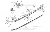 FIXATION RAIL SUSPENSION   S05PL8/PM8/PN8/ALL OPTIONS (4992929292B11) pour Polaris 900 RMK de 2005