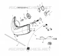 HEADLIGHT   S05PL8/PM8/PN8/ALL OPTIONS (4992929292A10) pour Polaris 900 RMK de 2005