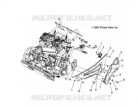 SUPPORT MOTEUR LH   S05PL8/PM8/PN8/ALL OPTIONS (4992929292C10) pour Polaris 900 RMK de 2005