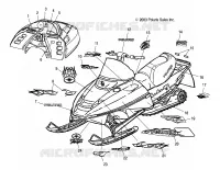 EMBLEMES   S04NX4CS/CE (4988778877A11) pour Polaris 440 PRO XR de 2004