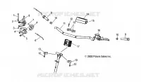 FIXATION GUIDON   S04NX4CS/CE (4988778877B03) pour Polaris 440 PRO XR de 2004