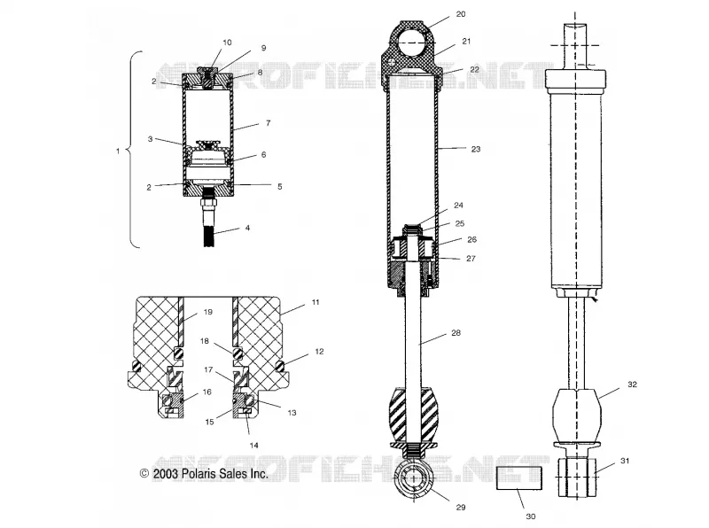 AMORTISSEUR (REAR TRACK)(M-10) - S04ND6ES/ESA/ESB (4988638863C08) Polaris SNOWMOBILES 600 2004 600 CLASSIC  600 CLASSIC