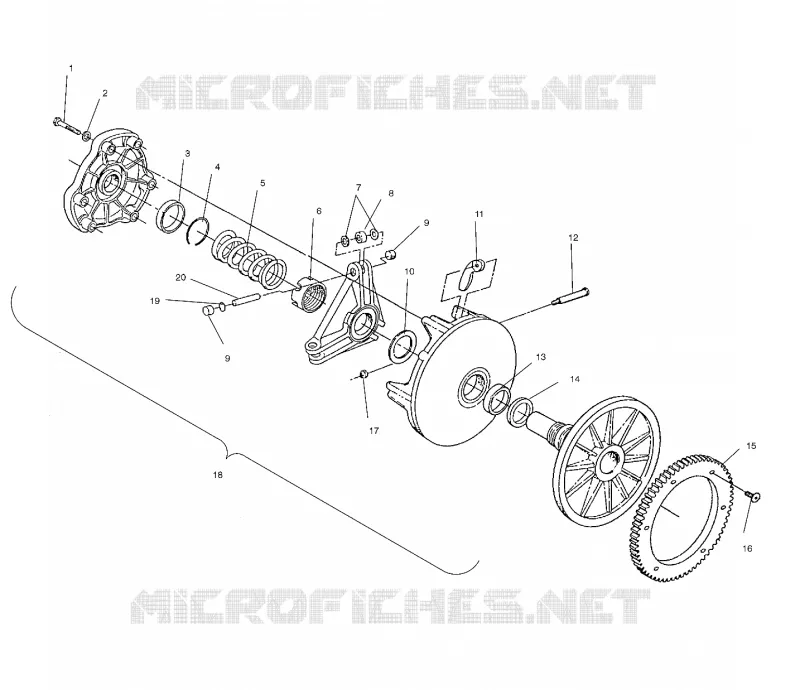 EMBRAYAGE DE TRANSMISSION - S03ST4BS (4978317831C02) Polaris SNOWMOBILES 500 2003 500 CLASSIC TOURING  500 CLASSIC TOURING