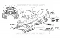 EMBLEMES (EDGE)   S03NP5CS/5CSA/5CSB/6ES/6ESA/6ESB S03NE5CS/6ES (4977827782A10) pour Polaris 500 XC EDGE de 2003