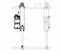 AMORTISSEUR and RESERVOIR (REAR TRACK)(EDGE)   S03NP5CS/5CSA/5CSB/6ES/6ESA/6ESB S03NA5CS/6ES (4977827782C07) pour Polaris 500 XC SP EDGE de 2003