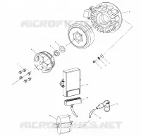 STATOR (500)   S03NP5CS/5CSA/5CSB S03NA5CS S03NF5CS S03NE5CS (4977827782D12) pour Polaris 500 XC SP EDGE de 2003