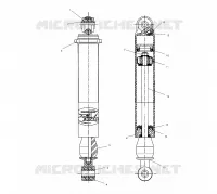 AMORTISSEUR (IFS)   S03NK7CS/A S03NL7CS/A S03NK8CS/A S03NL8CS/A S03NM8CS (4978037803D06) pour Polaris 700 RMK 144 de 2003